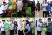 Tampak Penyaluran Bantuan Sembako Kepada Warga Masyarakat di Kecamatan Motongkad dan Kecamatan Nuangan oleh Bupati Oskar Manoppo dan Wakil Bupati Argo Vinsensius Sumaiku serta Para Jajarannya.